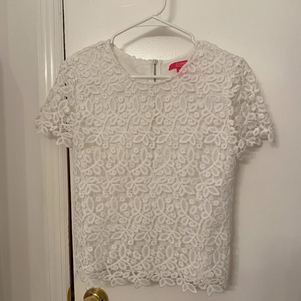 Catherine Malandrino White Lace Top
